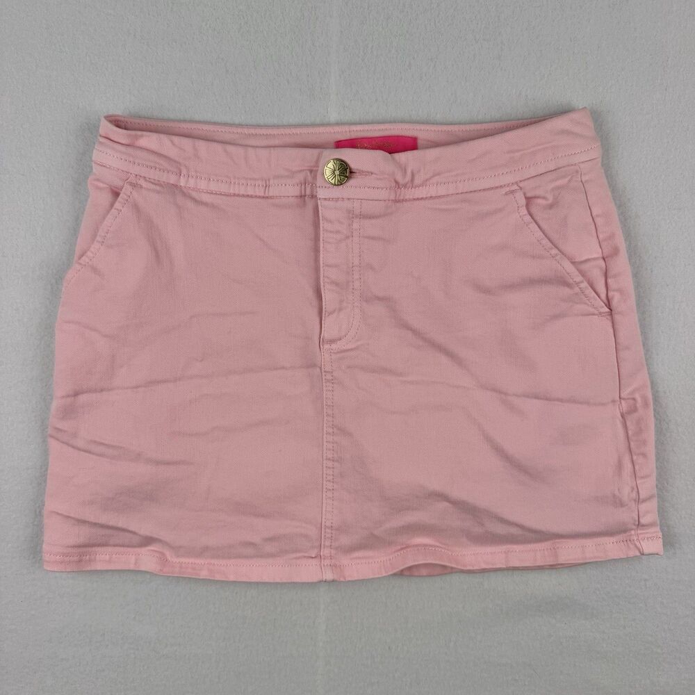 Women’s Lilly Pulitzer Colette Misty Pink Denim Skort Size 2